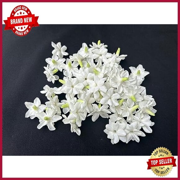 50 PCS Clay Jasmine Flower Beads Lei DIY Wedding Hair Accessories main image 5